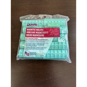 Goody 1995‎ Green Magnetic Rollers Curlers Pack 10